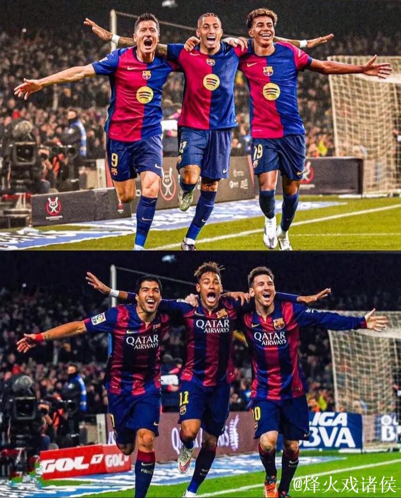 拉菲尼亚巴萨生涯禁区外进球数达10球，与亚马尔并列队内同期第一